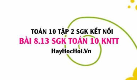 Bài 8.13 SGK Toán 10 tập 2 Kết nối tri thức